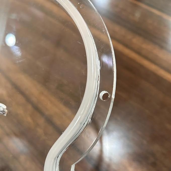 سلاسة لافتة نيون LED رمضانية من SLASA، لون أبيض دافئ، مقاس 60 × 30 سم، بقاعدة أكريليك 6 مم وحامل شفاف ثنائي الأرجل قابل للإزالة، إضاءة عيد مبارك لتزيين جدران المنزل أو الطاولات، ديكور رمضاني داخلي - Image 3